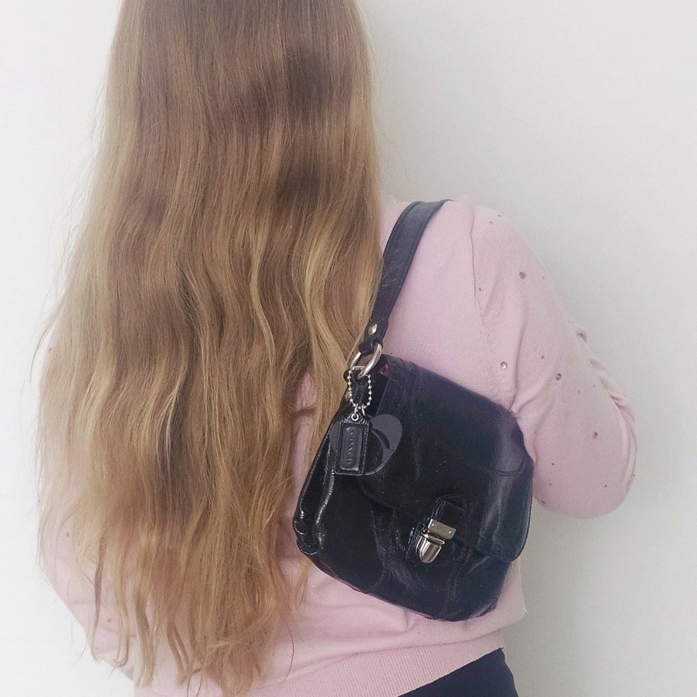Coach Black Leather Shoulder Bag - Picture 6 of 6